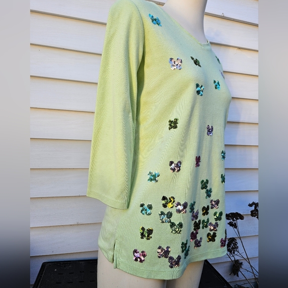 Quacker Factory Butterfly 3/4 Sleeve - Picture 5 of 11